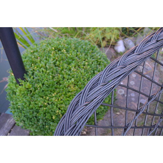 Divan din răchită pentru grădină, culoare WENGE