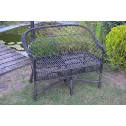 Divan din răchită pentru grădină, culoare WENGE