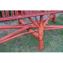 Canapea de grădină din ratan, vișină