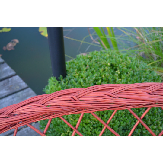 Canapea de grădină din ratan, vișină