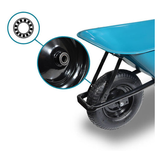 Roabă de grădină de culoare albastră 250 kg, 100L