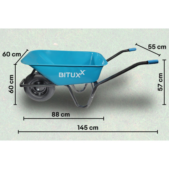 Roabă de grădină de culoare albastră 250 kg, 100L