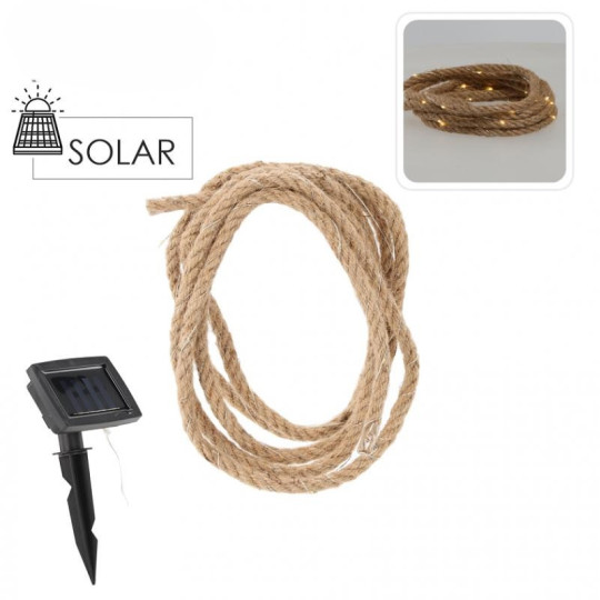 Ghirlandă solară de grădină, 1 + 3m, 35 LED, alb cald