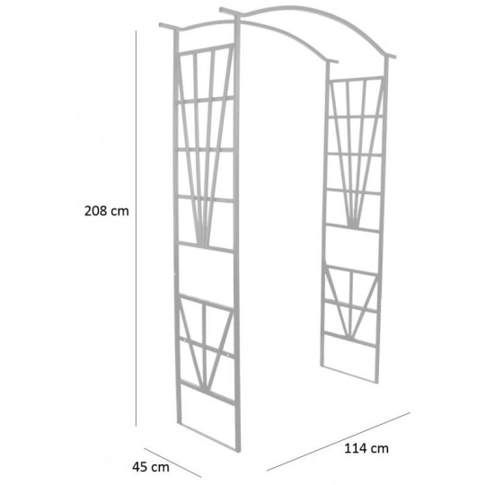 Pavilion frumos pentru grădină 114x45x208 cm