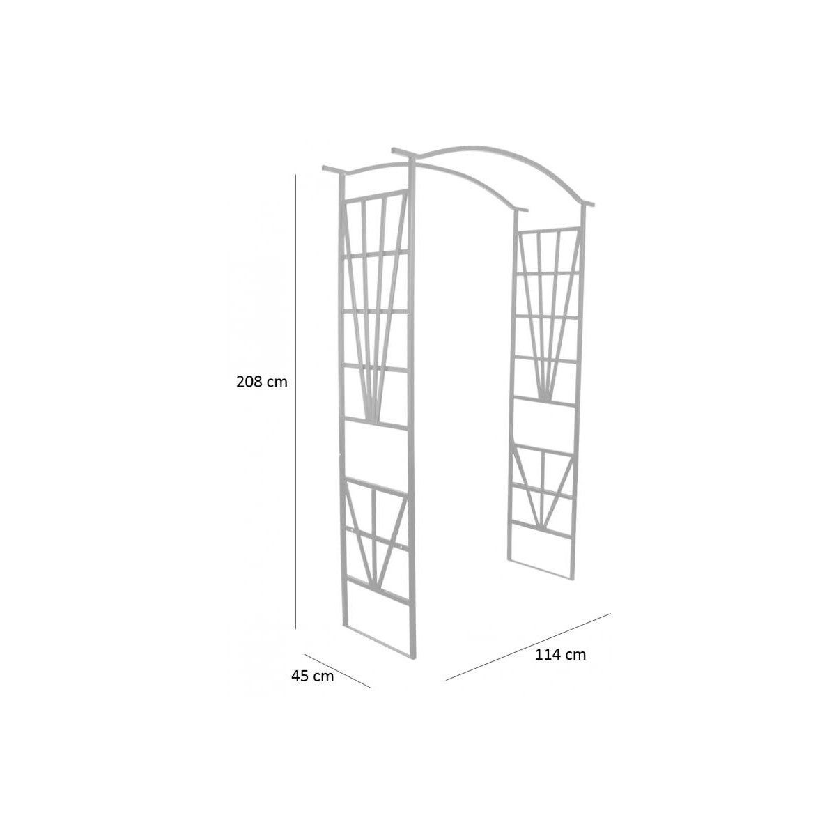 Pavilion frumos pentru grădină 114x45x208 cm