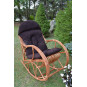 Scaunul de leagăn pentru grădină KING II cu perna maro