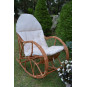 Scaun de balansoar de grădină KING II cu pernă de culoare bej deschis