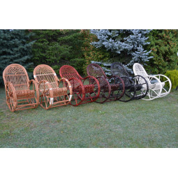 Scaunul de grădină suspendat KING II cu pernă de culoare maro cu model