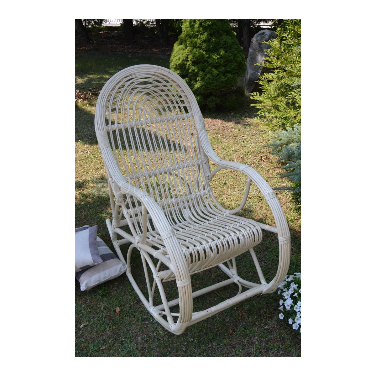 Scaun suspendat de grădină alb KING