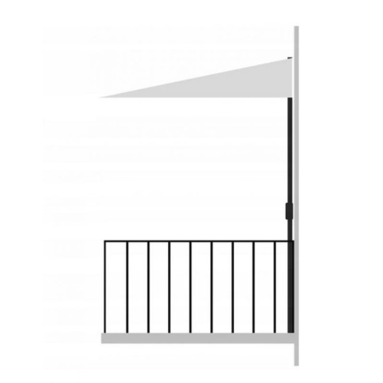 Umbrela de balcon de culoare roșie