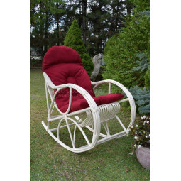 Scaunul suspendat pentru grădină KING cu pernuță roșie închisă