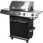 Grătar pe gaz dragON BBQ101, 11,7 kW, negru-silver