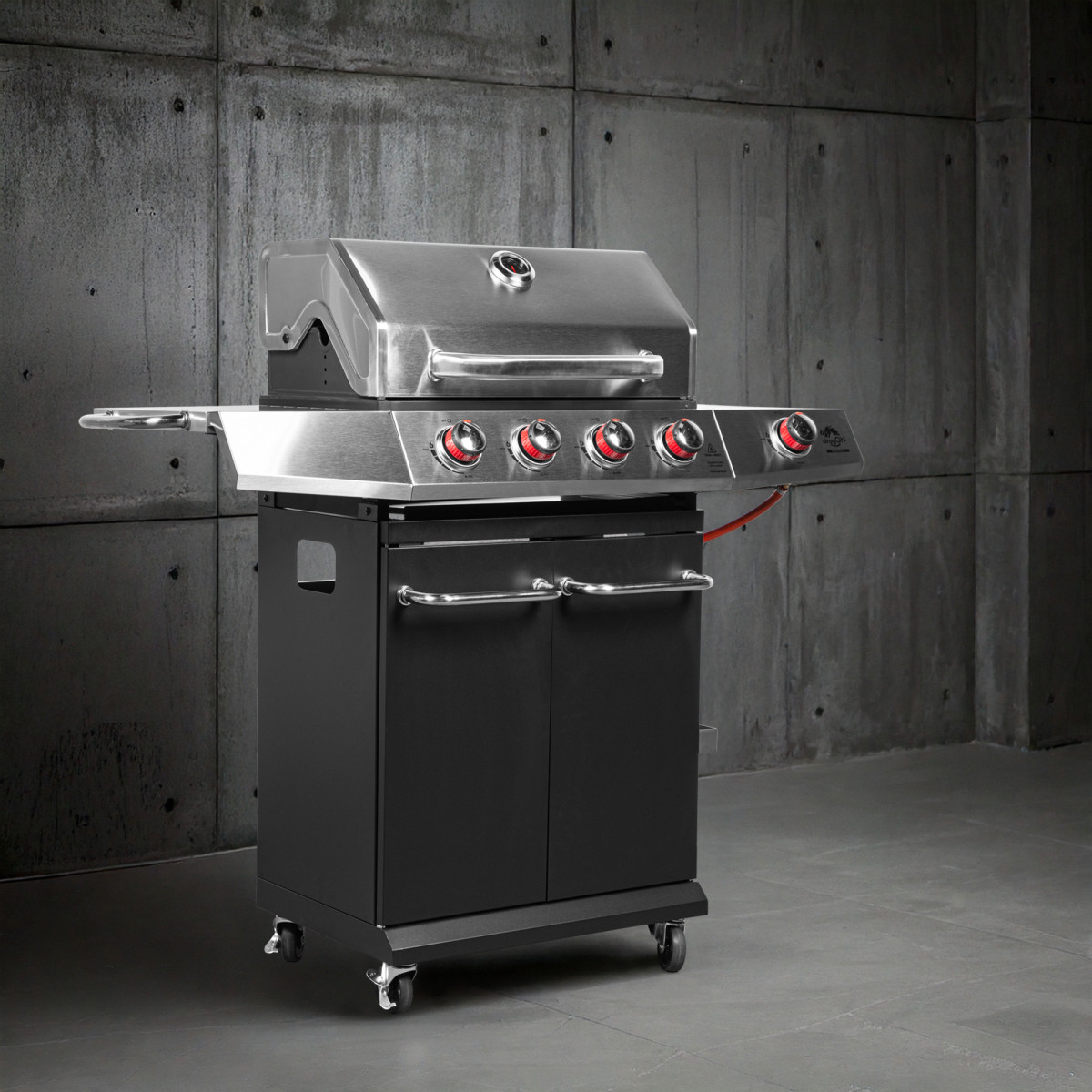 Grătar pe gaz dragON BBQ101, 11,7 kW, negru-silver