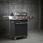 Grătar pe gaz dragON BBQ101, 11,7 kW, negru-silver