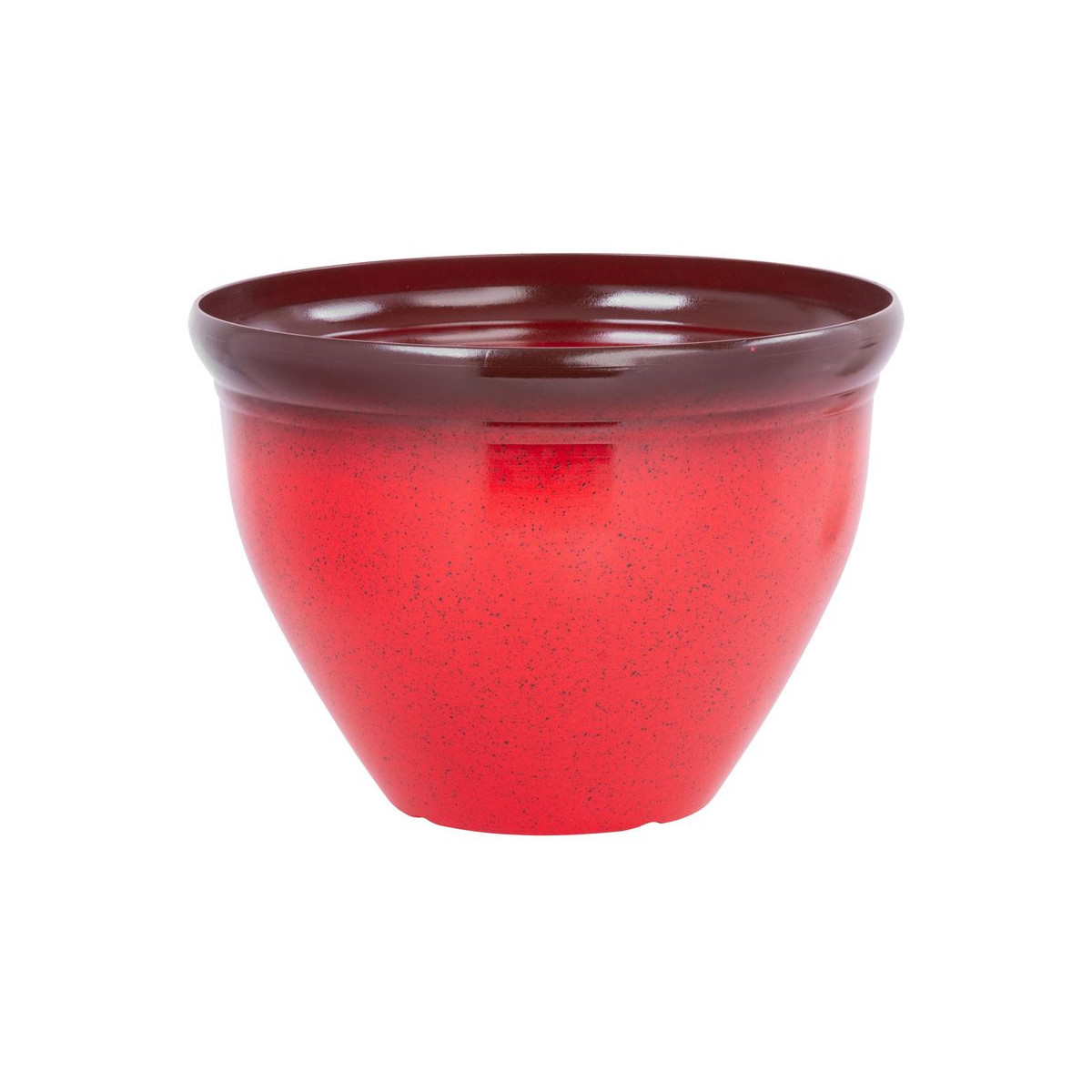 Vază de culoare roșie cu efect de glazură, 38x28,5 cm