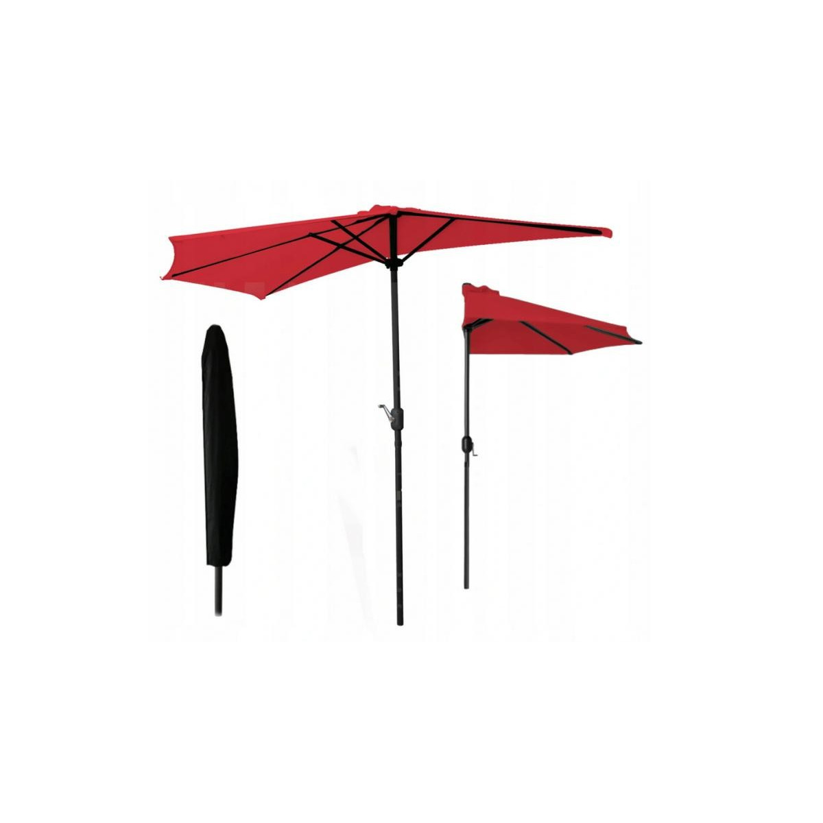 Umbrela de balcon de culoare roșie