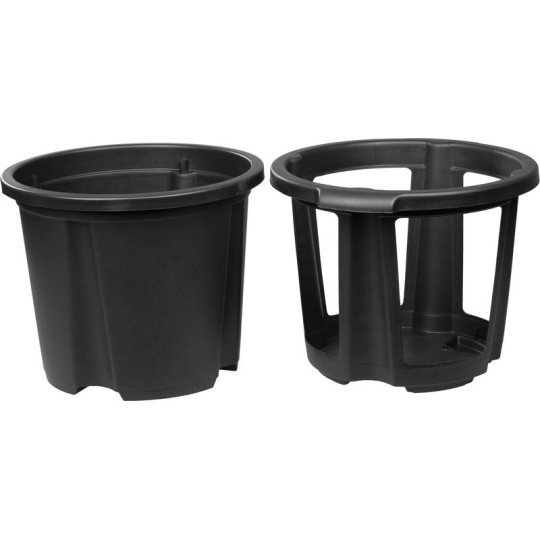 Vază pentru cartofi de culoare neagră, 35x28 cm