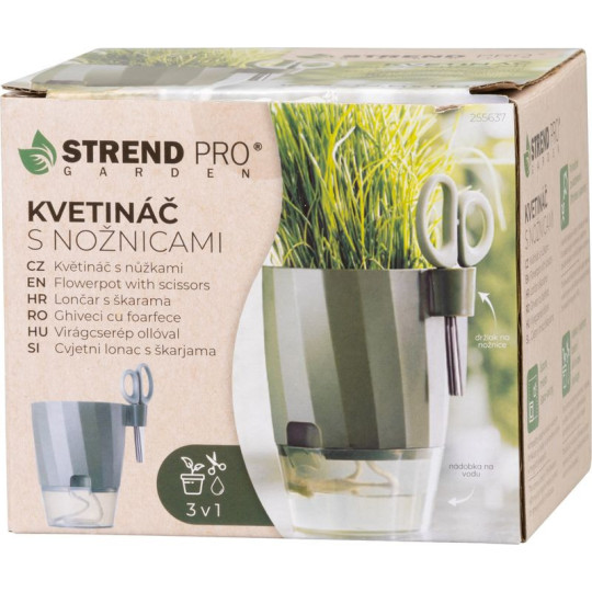 Ghiveci pentru cultivarea plantelor aromatice cu foarfece, 15,5x12,5x16 cm