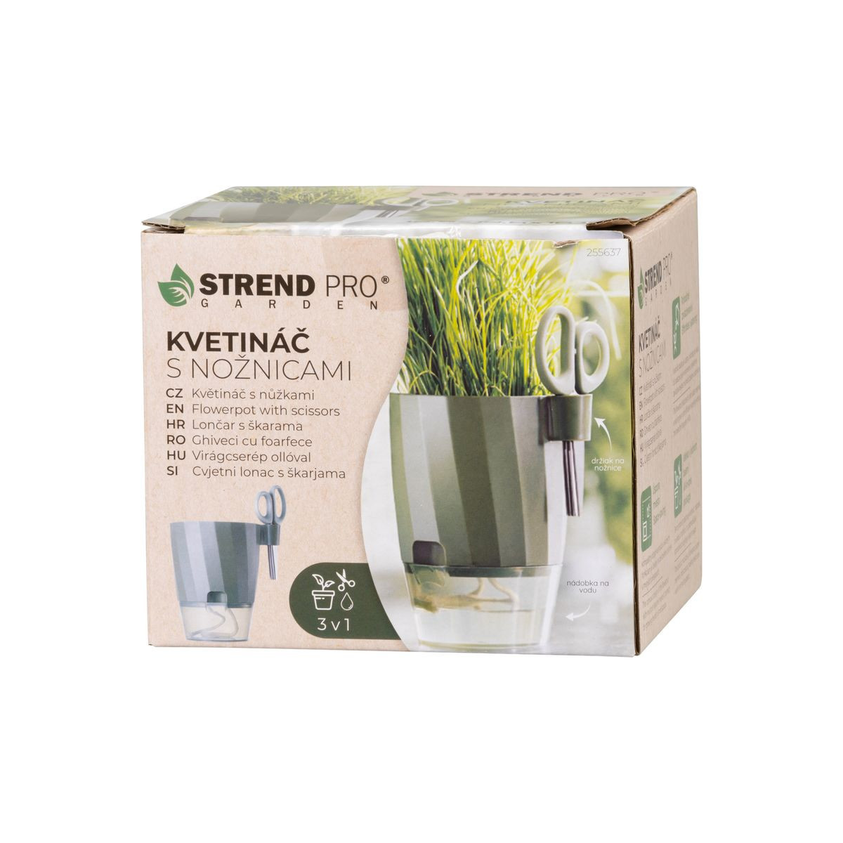 Ghiveci pentru cultivarea plantelor aromatice cu foarfece, 15,5x12,5x16 cm