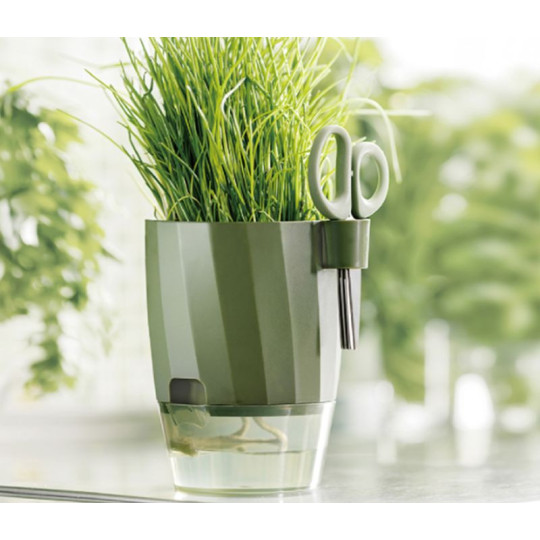 Ghiveci pentru cultivarea plantelor aromatice cu foarfece, 15,5x12,5x16 cm