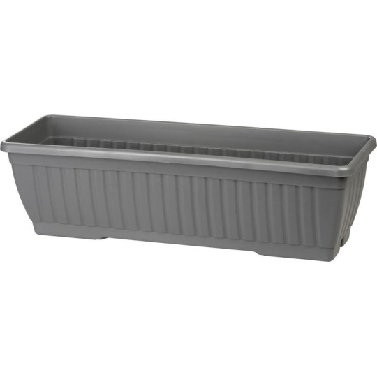 Practică ghiveci de flori de culoare gri, 60x19,6x17 cm