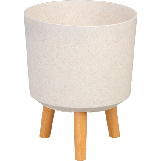 \nBucură de un ghiveci alb stylish, 24,5x24,5x31 cm\n