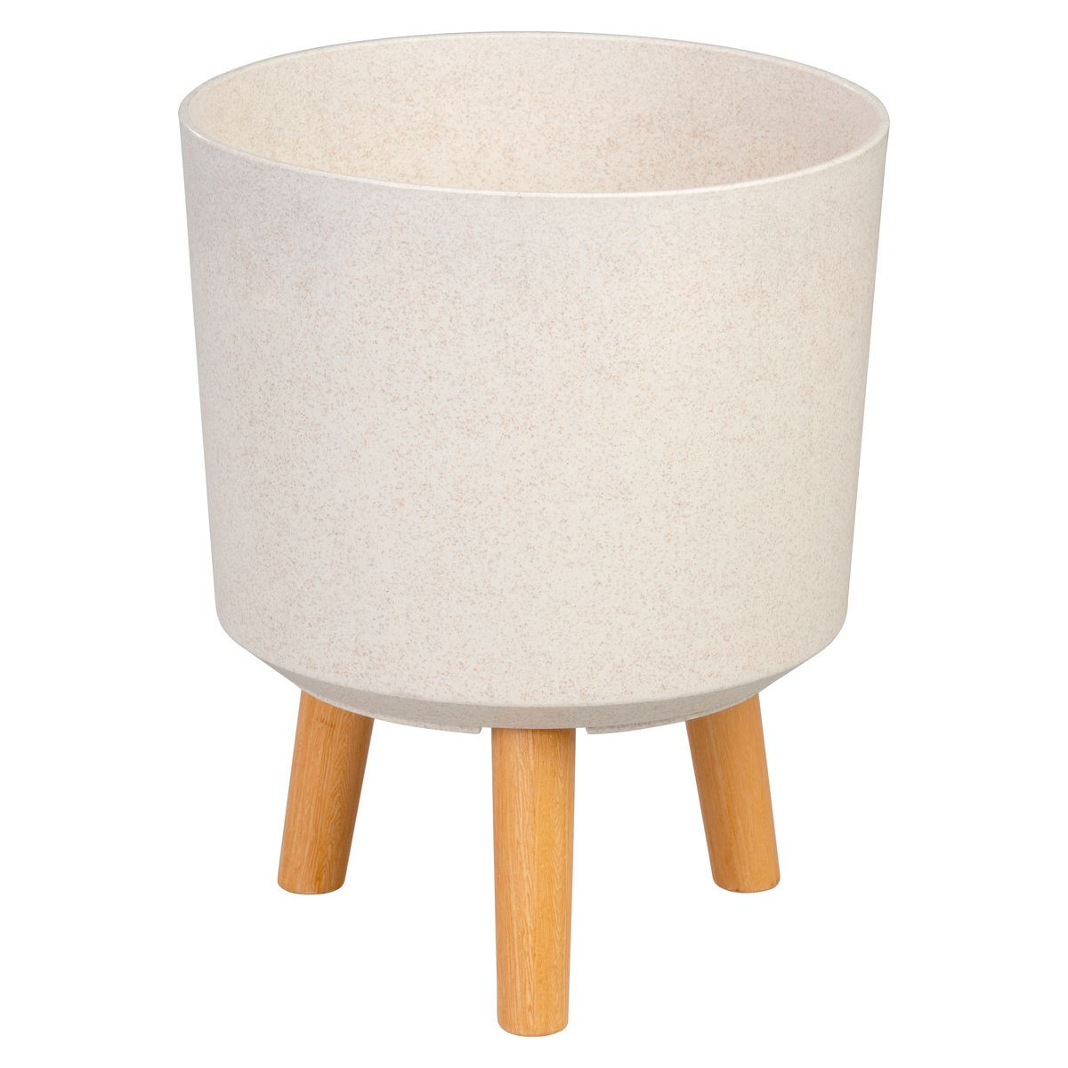 \nBucură de un ghiveci alb stylish, 24,5x24,5x31 cm\n