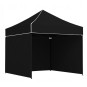 Un cort tent de tip foarfecă, de culoare neagră, 3x3
