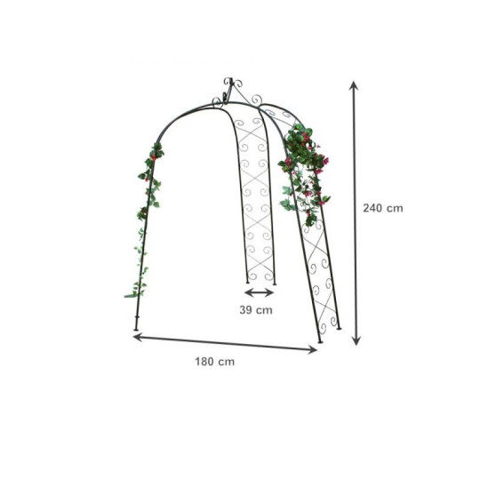 Pergolă originală pentru grădină 180x39x240 cm