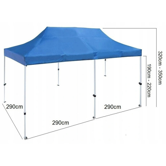 Corturi zăbrele extra puternice de culoare albastră cu dimensiunea 3x6