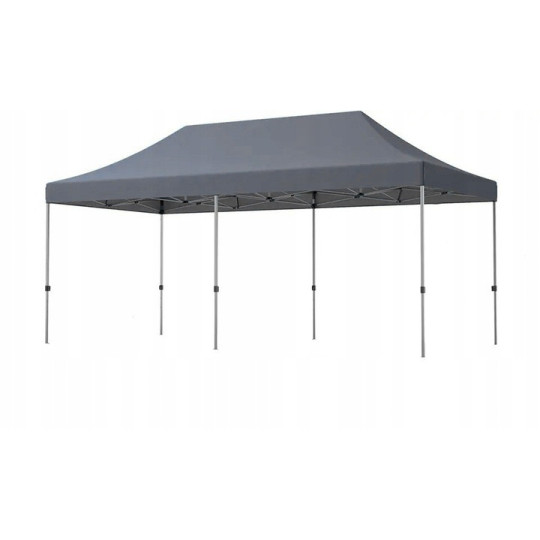Cortina cu sistem de deschidere rapidă, tip evantai, PREMIUM, de culoare gri, 3x4,5 m