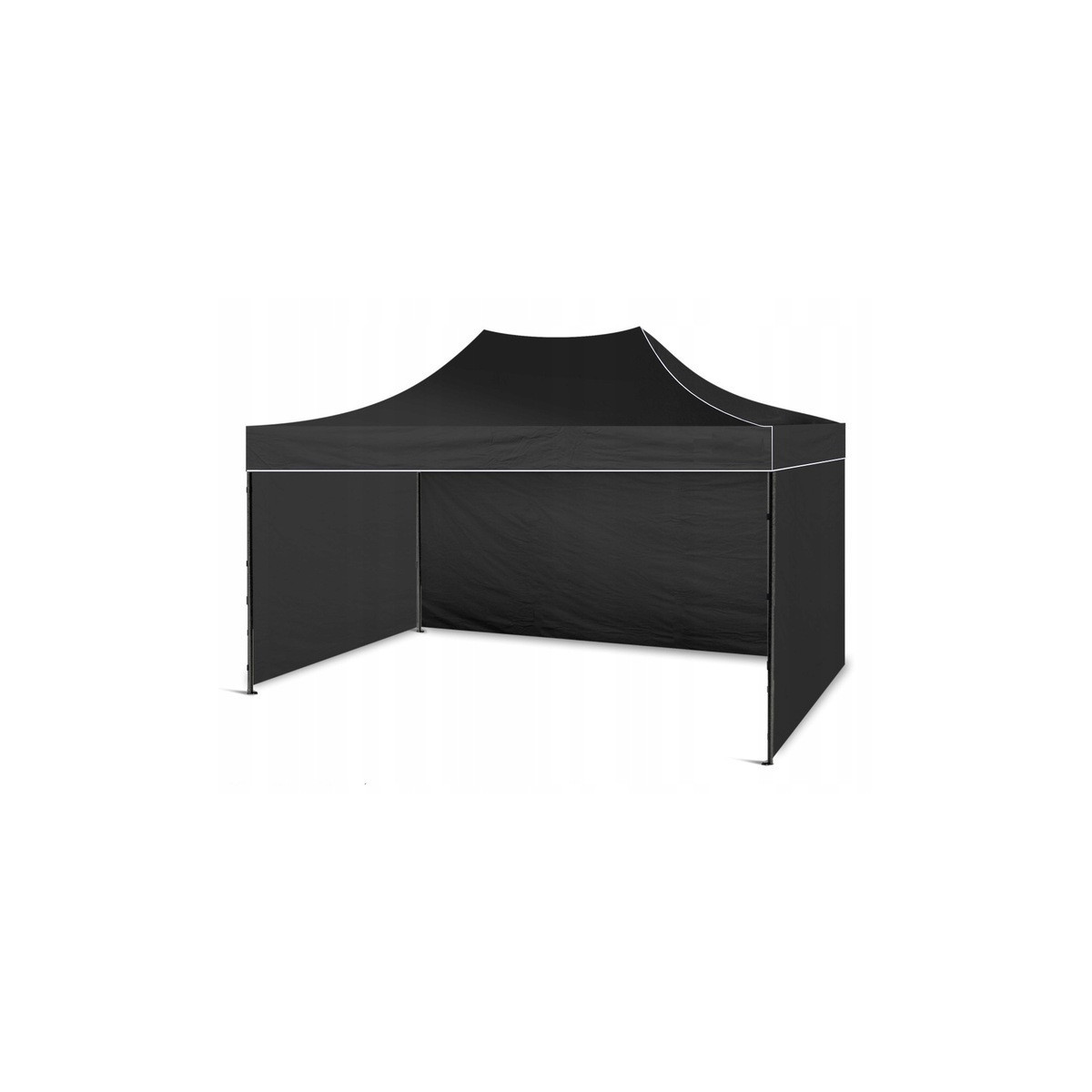 PREMIUM cort cort negru 3x4,5 m – construcție puternică, pereți plini, protecție UV
