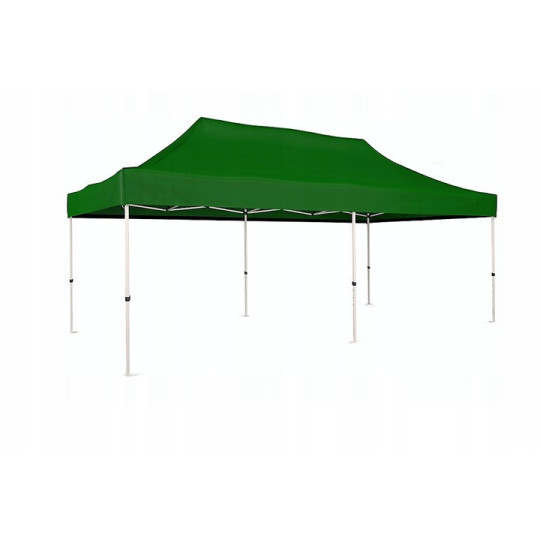 Stan de petrecere pentru grădină, de culoare verde PREMIUM 3x6 m – acoperiș gros 820D, 49 kg