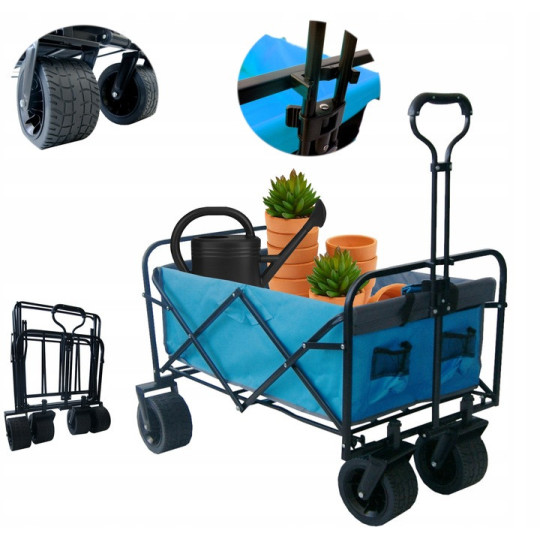 Vehicule de grădină de calitate în culoarea turcoaz 150L PREMIUM
