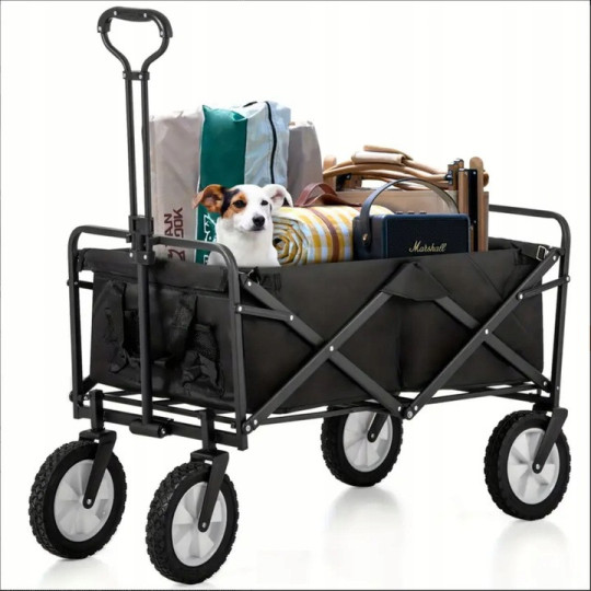 Cărucior de plajă turistic 145L de culoare albastră