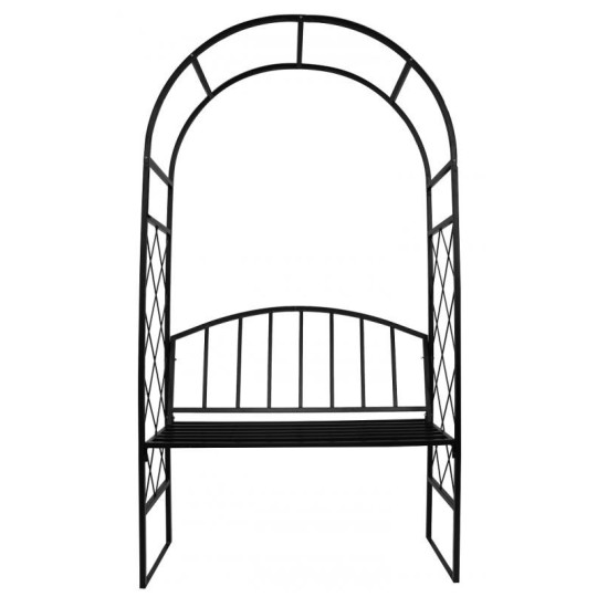 Pergolă de grădină cu bancă 115x45x208 cm