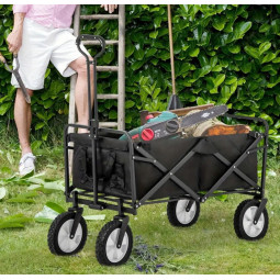 Cărucior de plajă turistic 145L de culoare albastră