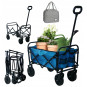 Cărucior de plajă turistic 145L de culoare albastră