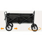 Cărucior multifuncțional pliabil de culoare gri, 145L