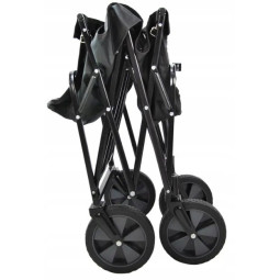 Cărucior multifuncțional pliabil de culoare gri, 145L