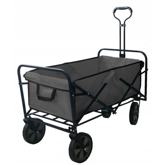 Cărucior multifuncțional pliabil de culoare gri, 145L