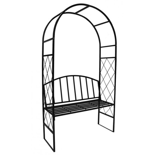 Pergolă de grădină cu bancă 115x45x208 cm