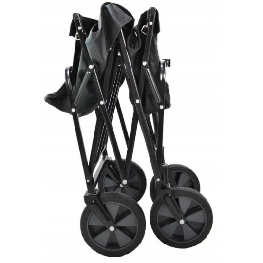 Cărucior pliabil pentru transport, negru, 145L