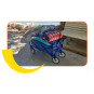 Cărucior de grădină pliabil de culoare neagră 120L, 100 kg