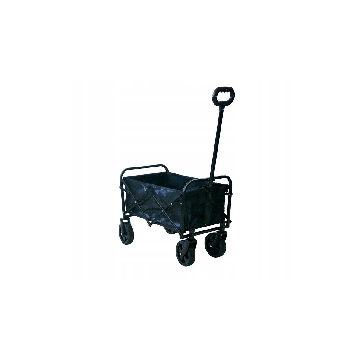 Cărucior de grădină pliabil de culoare neagră 120L, 100 kg