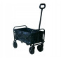 Cărucior de grădină pliabil de culoare neagră 120L, 100 kg
