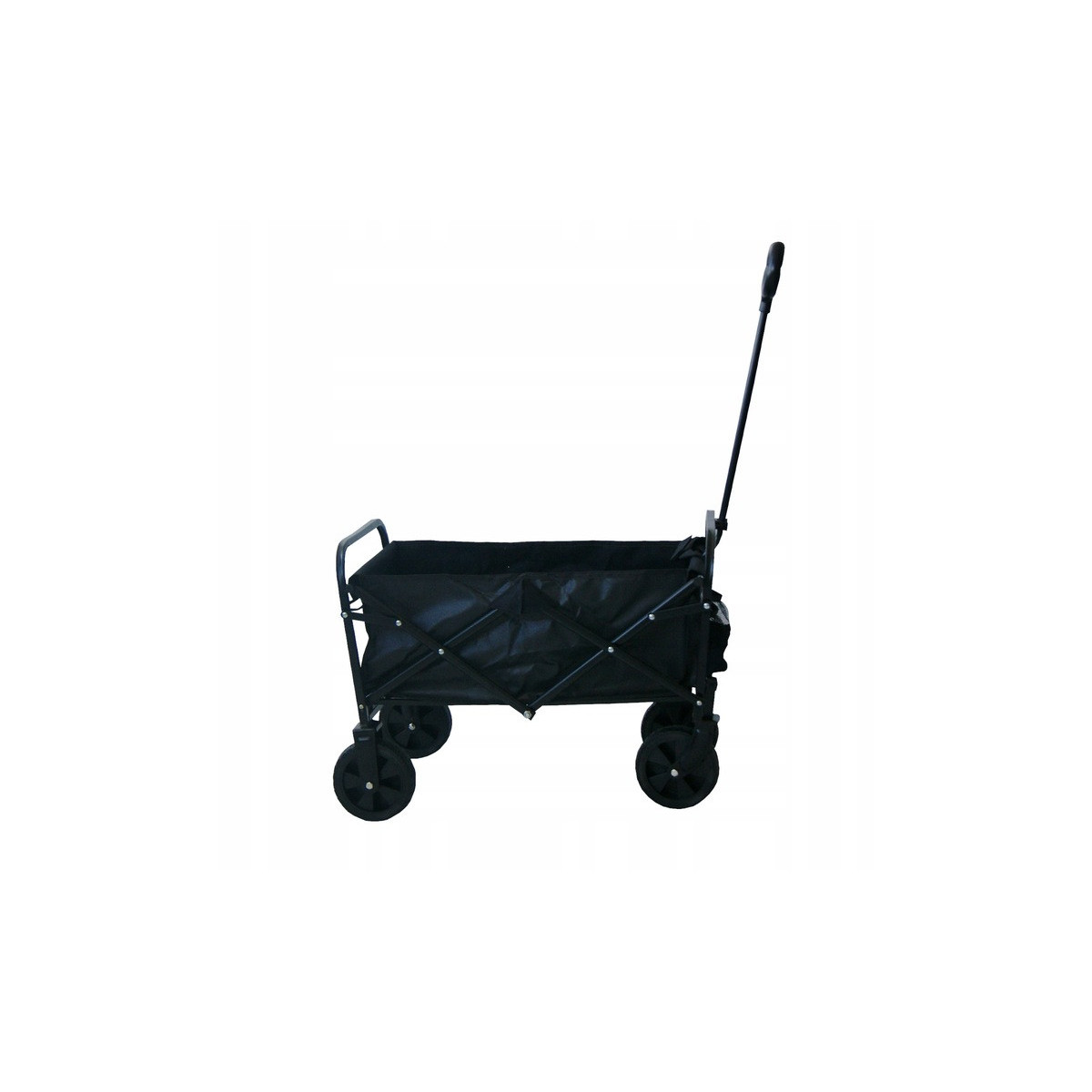 Cărucior de grădină pliabil de culoare neagră 120L, 100 kg