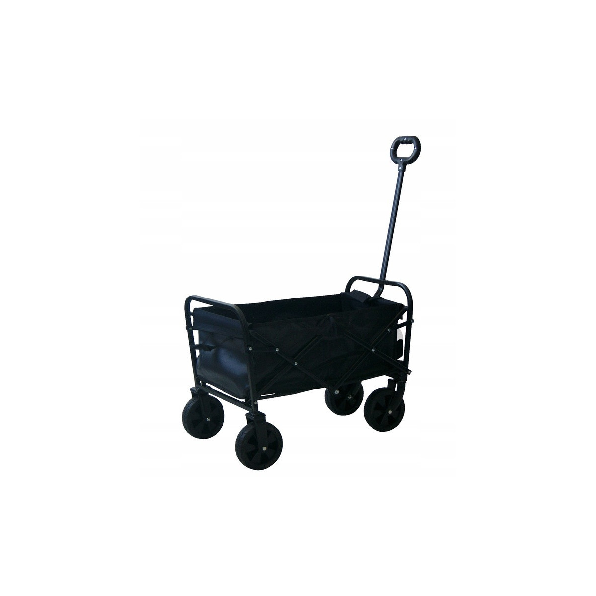 Cărucior de grădină pliabil de culoare neagră 120L, 100 kg