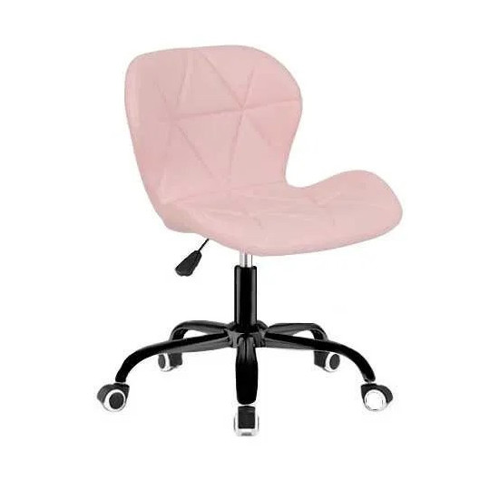 Scaun de birou rotativ de culoare roz