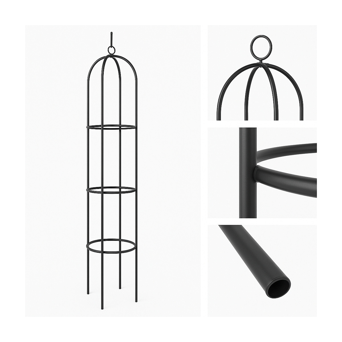 Pergolă metalică pentru trandafiri, 195 cm